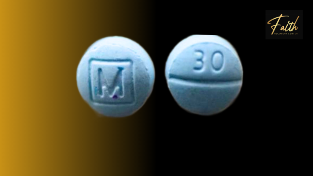 Close-up image of two blue pills