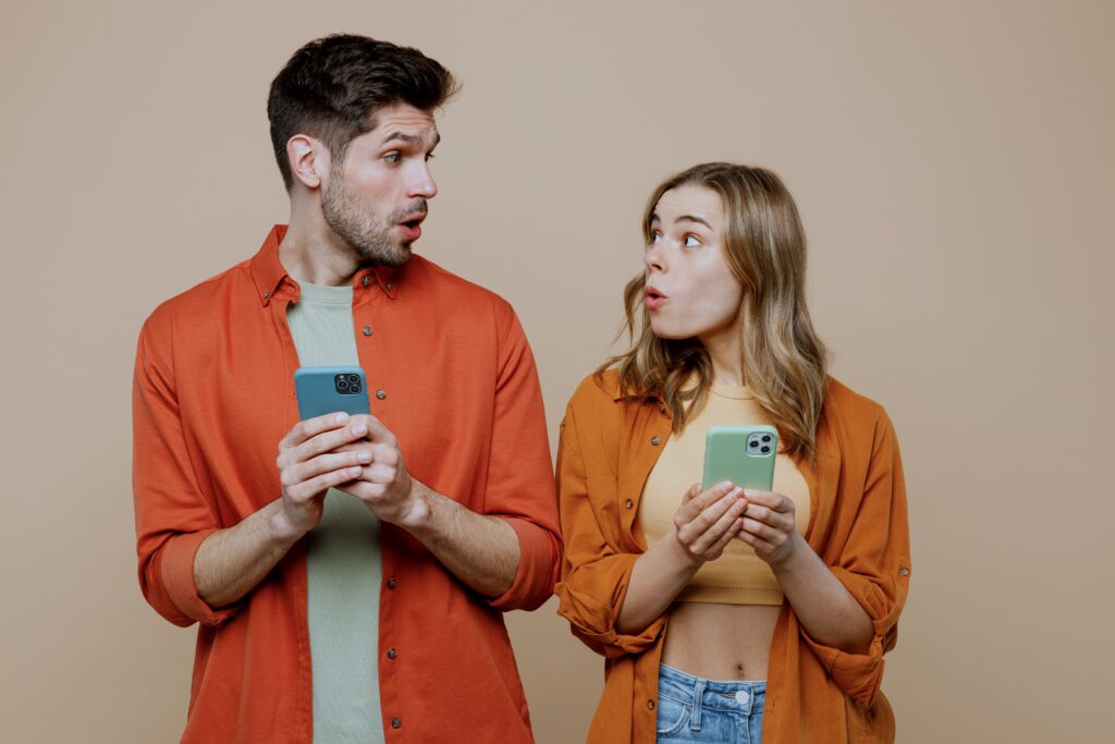 Man and a woman in recovery meeting each other from a dating app